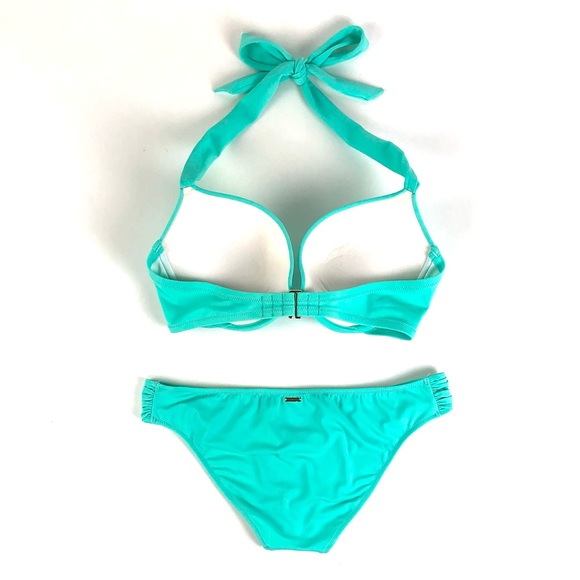Victoria’s Secret The Knockout Bikini Seafoam Gorgeous Push-Up Top & Bottom - Picture 5 of 14
